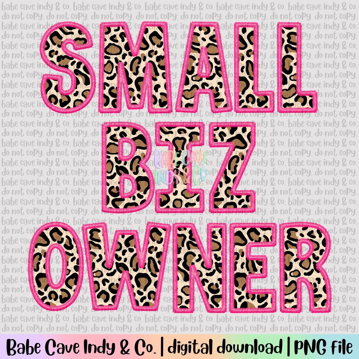 Small Biz Owner Faux Embroidery