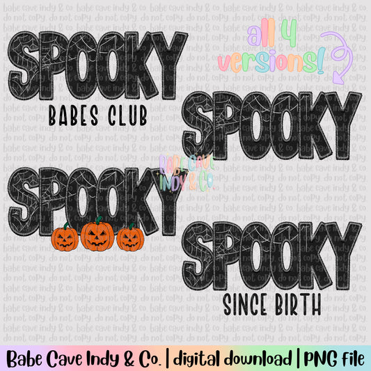 Spooky Faux Embroidery - 4 Pack