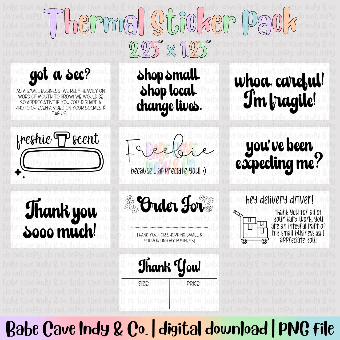 Thermal Sticker Pack